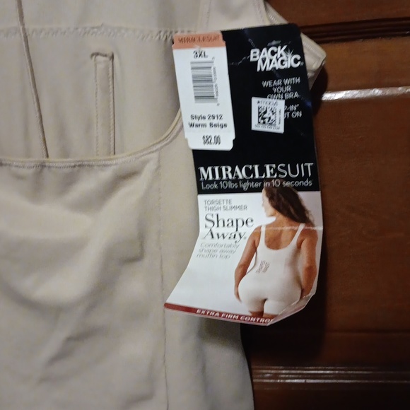 Miracle suit shave away corset thigh slimmer warm beige 3XL - Picture 3 of 5